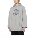 Grey Cotton Slogan Pullover - Men's