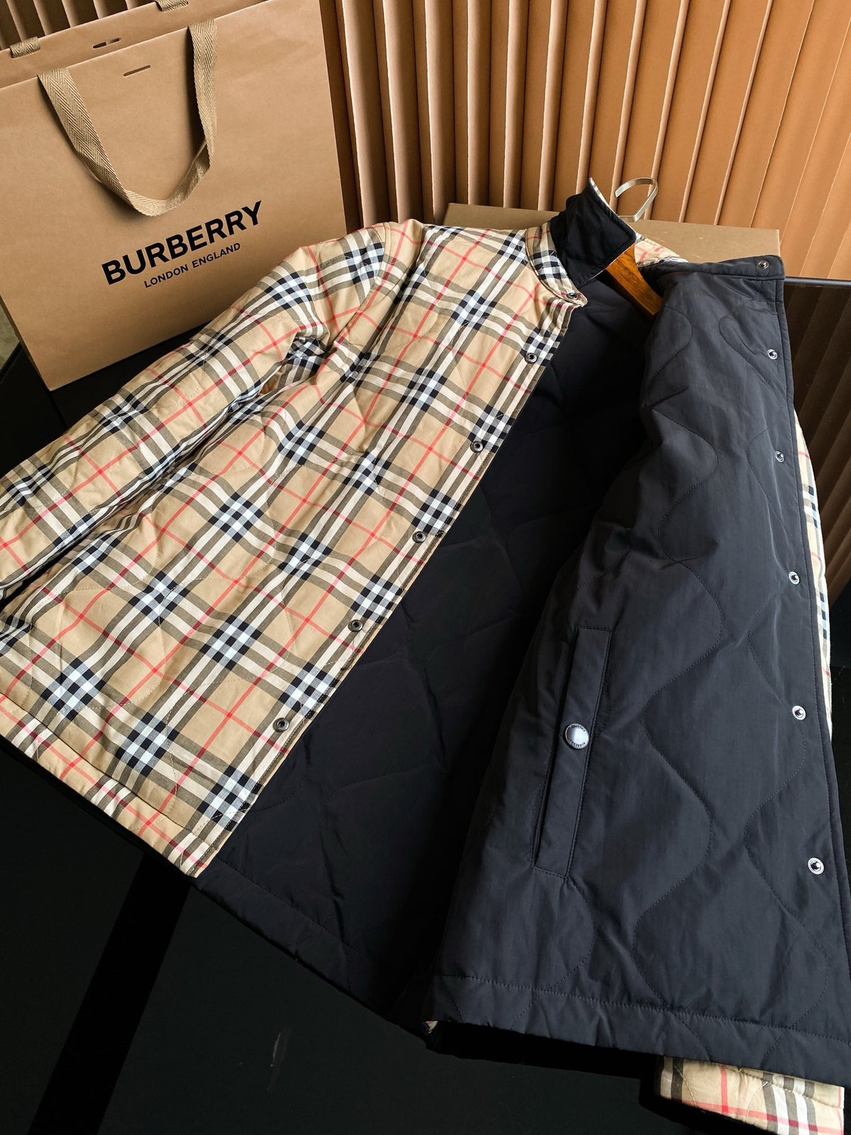 Check Overshirt Beige Shirt - Men's