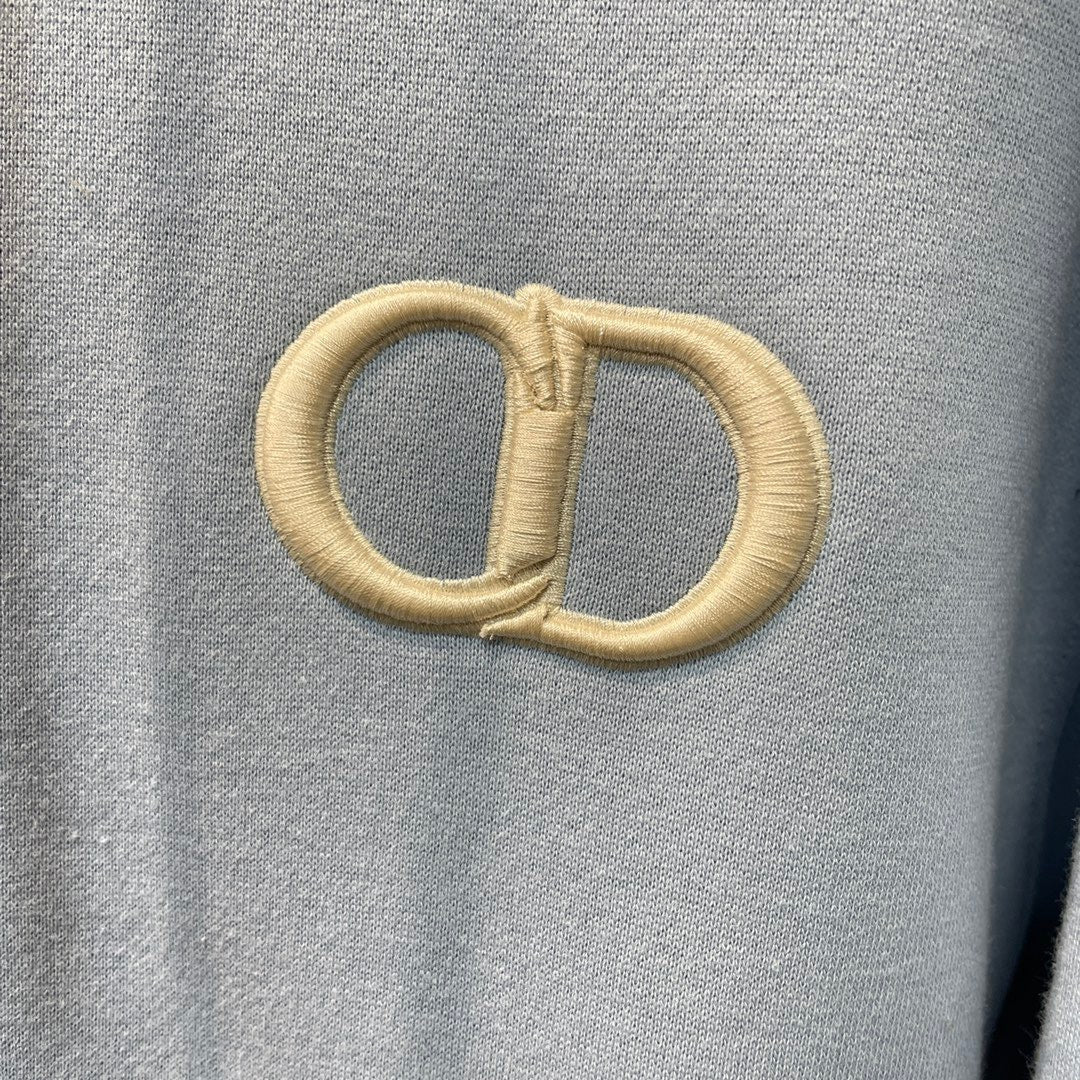 Navy Cotton Plain Pullover - Men's