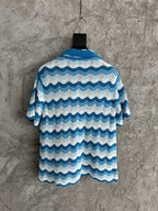 Yellow Knit Chevron Short-Sleeve - Men's