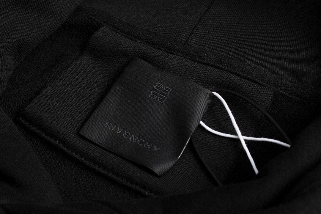 Black Cotton Text Logo Pullover - Men's