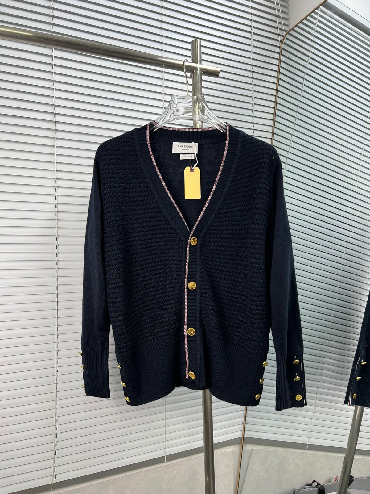 Grey Knit Cardigan - Men's
