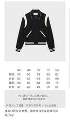 Black Wool Contrast Shoulder Varsity - Men's