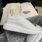 Oversized White Tab Sneakers