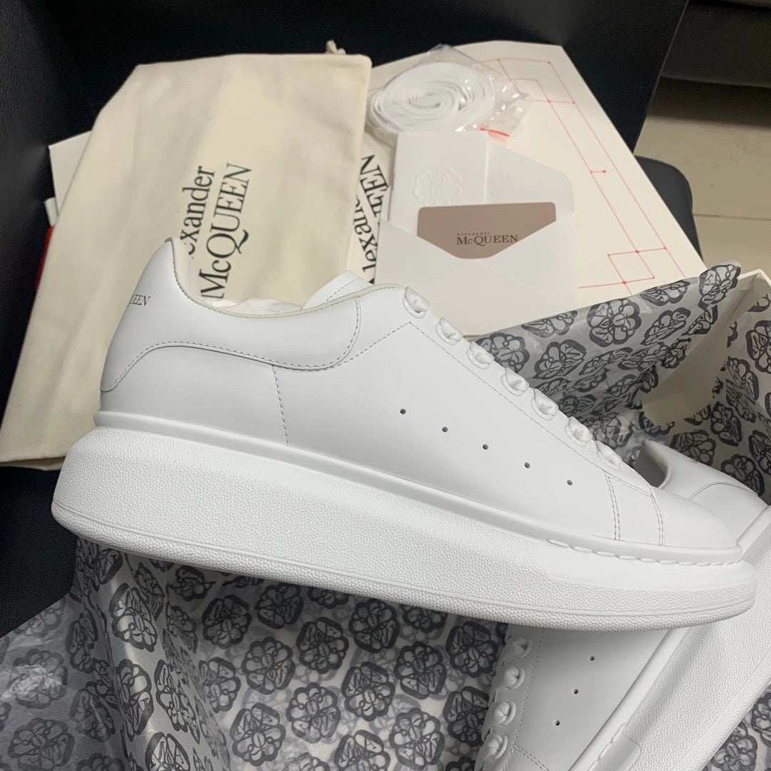 Oversized White Tab Sneakers
