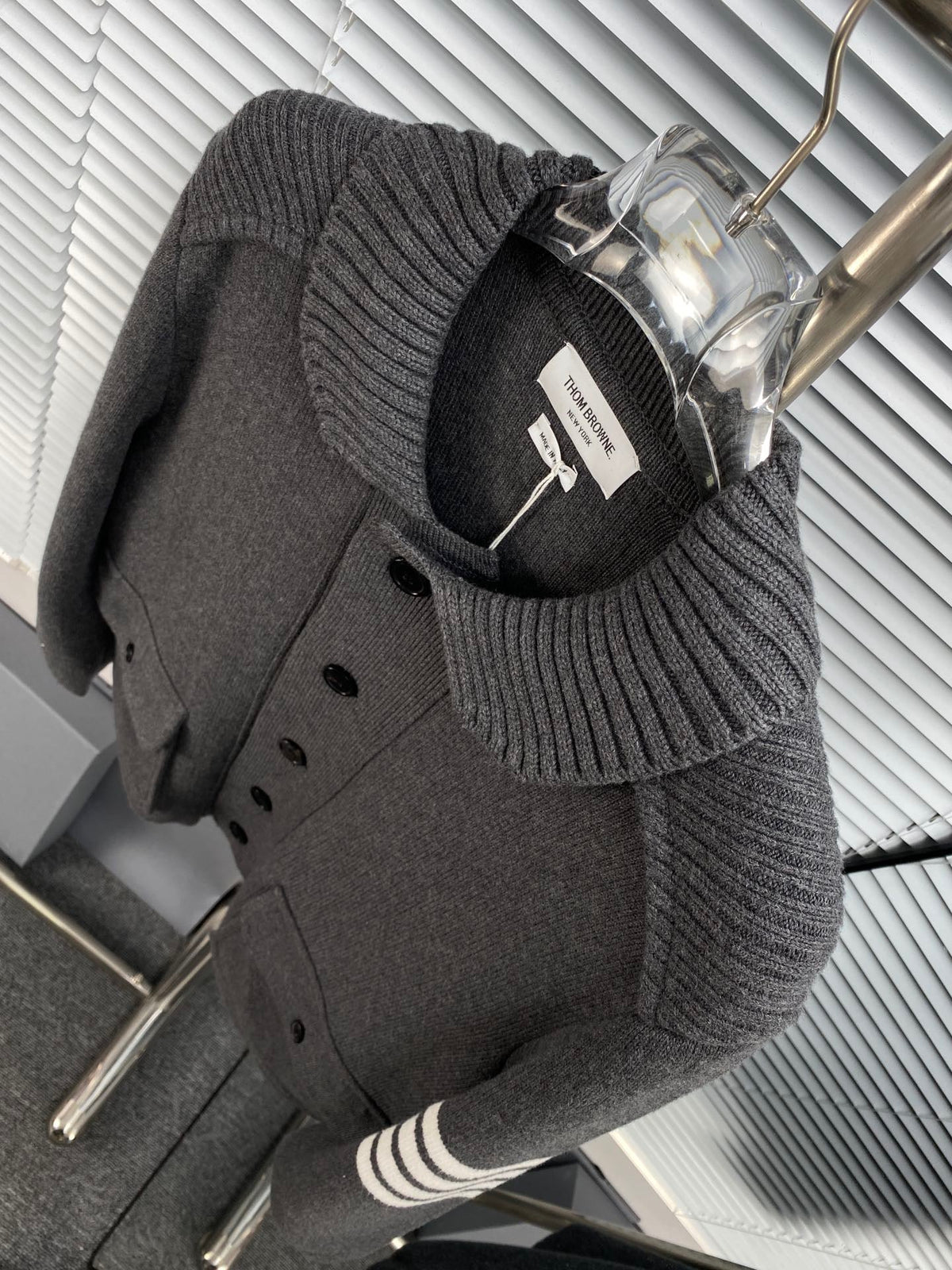 4-Bar Knit Jacket Grey - Men's