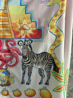 Zebra Carousel Print Silk Shirt - Men's
