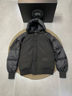 Black and White Puffer Jacket - Men's