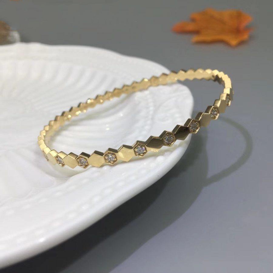 Bee Love Gold Diamond Bracelet – LUX VERSE Luxury Designer Fashion Outlet