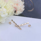 Bee Love Rose Gold Diamond Long Earrings – LUX VERSE Luxury Designer Fashion Outlet