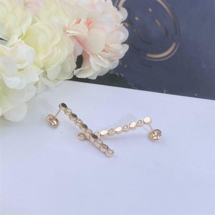Bee Love Rose Gold Diamond Long Earrings – LUX VERSE Luxury Designer Fashion Outlet