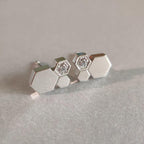 Bee Love Silver Diamond Earrings – LUX VERSE Luxury Designer Fashion Outlet