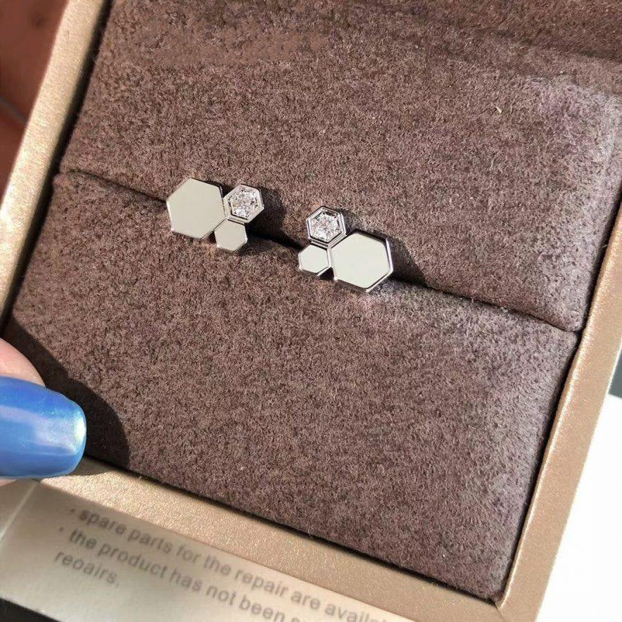 Bee Love Silver Diamond Earrings – LUX VERSE Luxury Designer Fashion Outlet