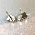 Bee Love Silver Diamond Earrings – LUX VERSE Luxury Designer Fashion Outlet