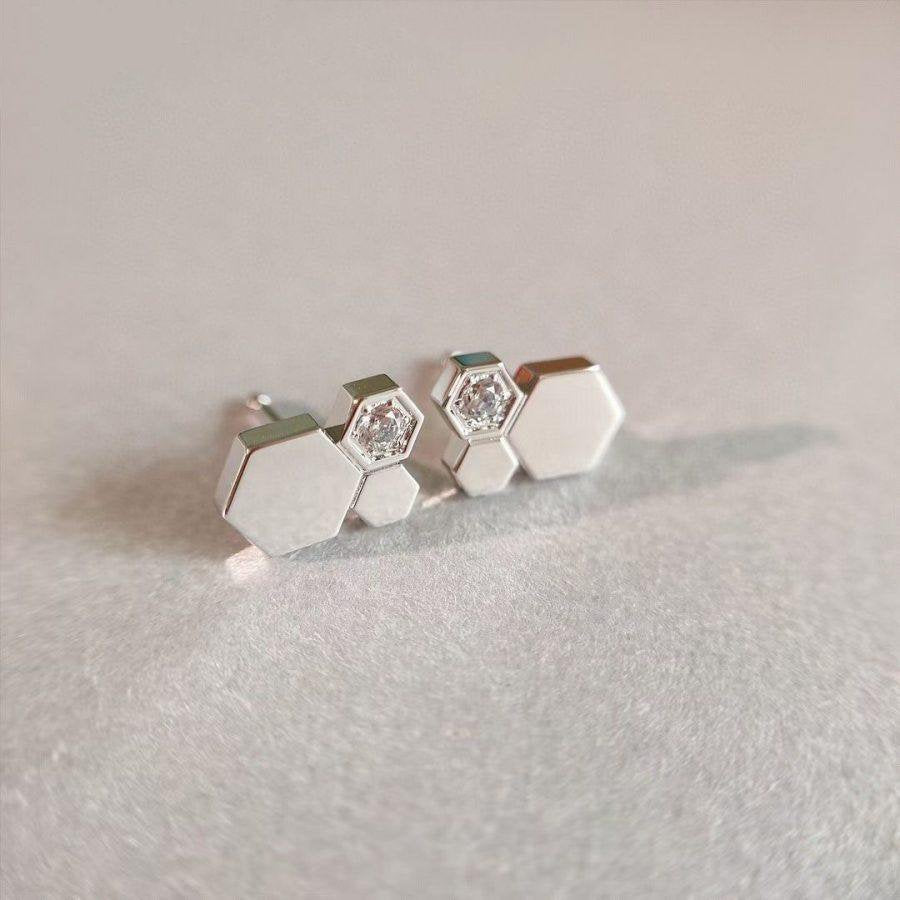 Bee Love Silver Diamond Earrings – LUX VERSE Luxury Designer Fashion Outlet