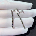 Bee Love Silver Diamond Long Earrings – LUX VERSE Luxury Designer Fashion Outlet