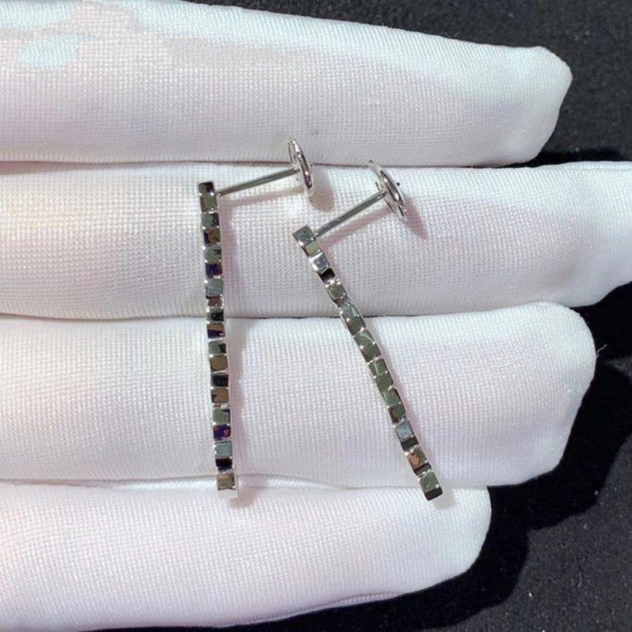 Bee Love Silver Diamond Long Earrings – LUX VERSE Luxury Designer Fashion Outlet