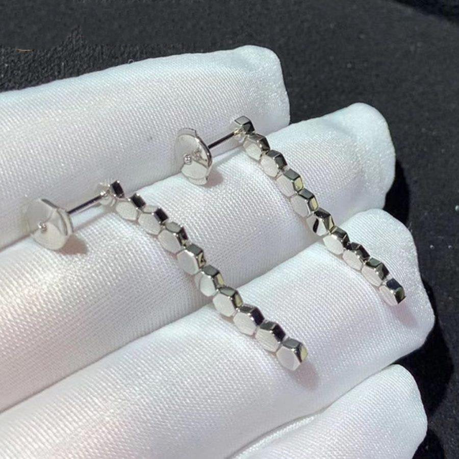 Bee Love Silver Diamond Long Earrings – LUX VERSE Luxury Designer Fashion Outlet
