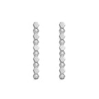 Bee Love Silver Diamond Long Earrings – LUX VERSE Luxury Designer Fashion Outlet