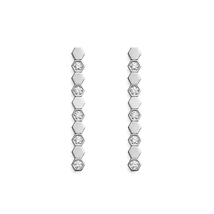 Bee Love Silver Diamond Long Earrings – LUX VERSE Luxury Designer Fashion Outlet