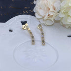 Bee Love Gold Diamond Long Earrings – LUX VERSE Luxury Designer Fashion Outlet