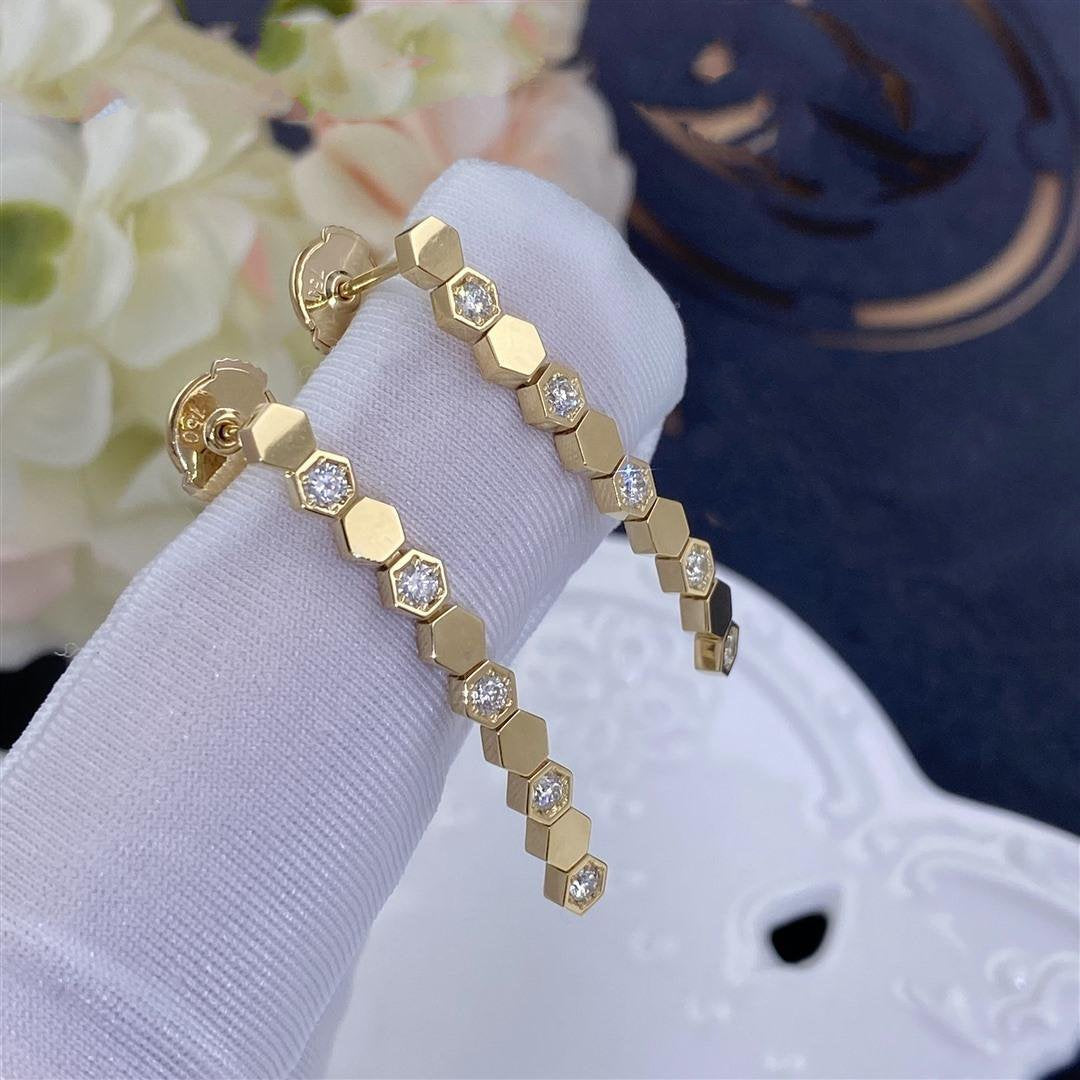 Bee Love Gold Diamond Long Earrings – LUX VERSE Luxury Designer Fashion Outlet