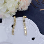 Bee Love Gold Diamond Long Earrings – LUX VERSE Luxury Designer Fashion Outlet