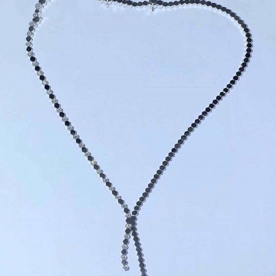 Bee Love Necklace Silver Diamond – LUX VERSE Luxury Designer Fashion Outlet
