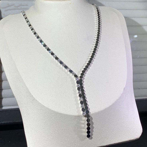 Bee Love Necklace Silver Diamond – LUX VERSE Luxury Designer Fashion Outlet