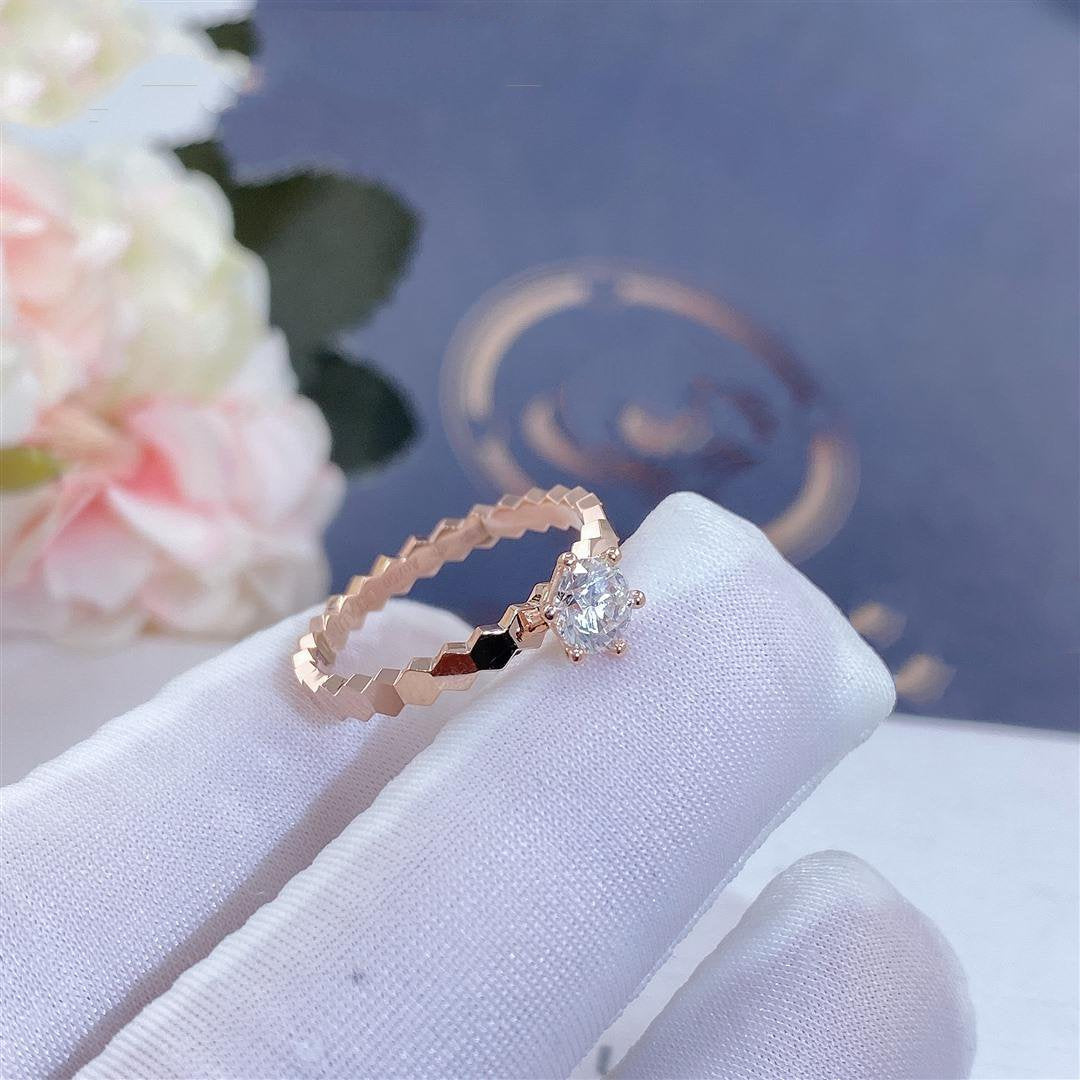 Bee Love Ring Rose Gold 1 Diamond – LUX VERSE Luxury Designer Fashion Outlet