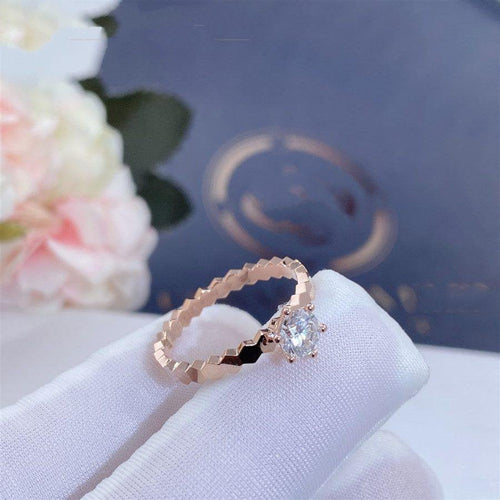 Bee Love Ring Rose Gold 1 Diamond – LUX VERSE Luxury Designer Fashion Outlet