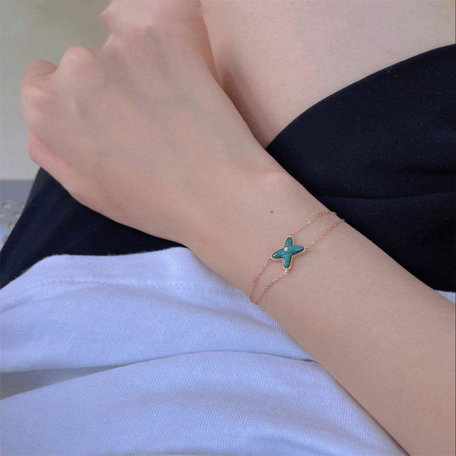 Jeux Bracelet Malachite Rose Gold 1 Diamond – LUX VERSE Luxury Designer Fashion Outlet