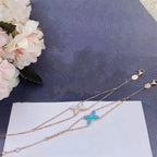 Jeux Bracelet Turquoise Rose Gold 1 Diamond – LUX VERSE Luxury Designer Fashion Outlet
