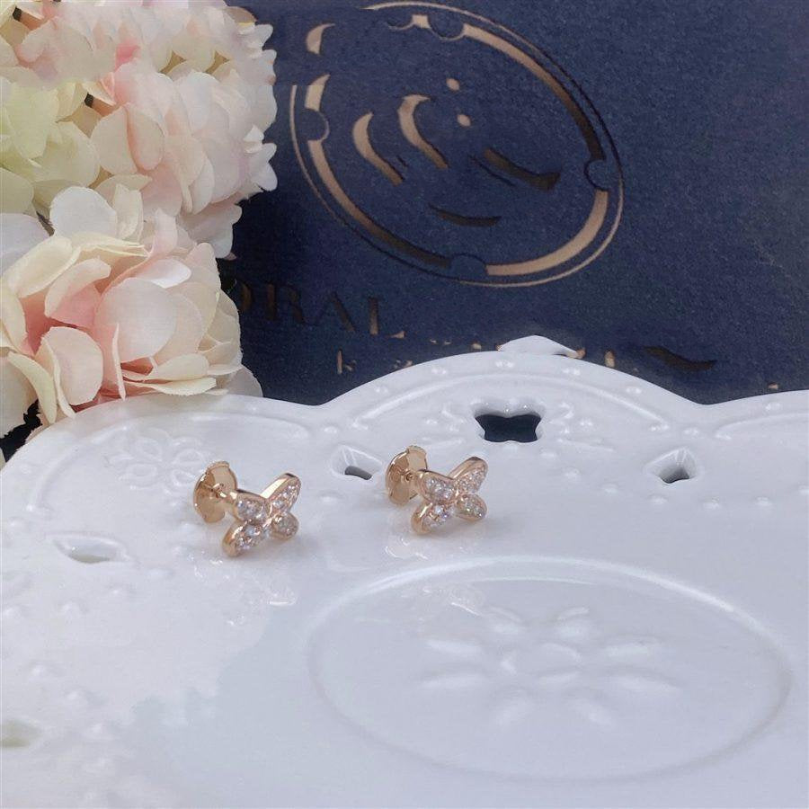Jeux De Rose Gold Diamond Earrings – LUX VERSE Luxury Designer Fashion Outlet