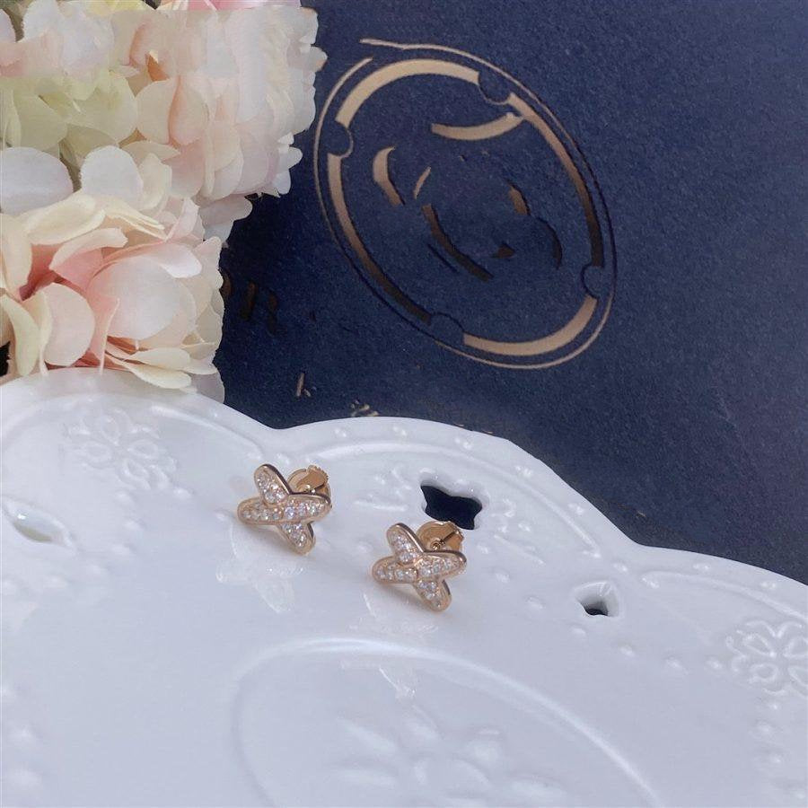 Jeux De Rose Gold Diamond Earrings – LUX VERSE Luxury Designer Fashion Outlet