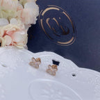 Jeux De Rose Gold Diamond Earrings – LUX VERSE Luxury Designer Fashion Outlet
