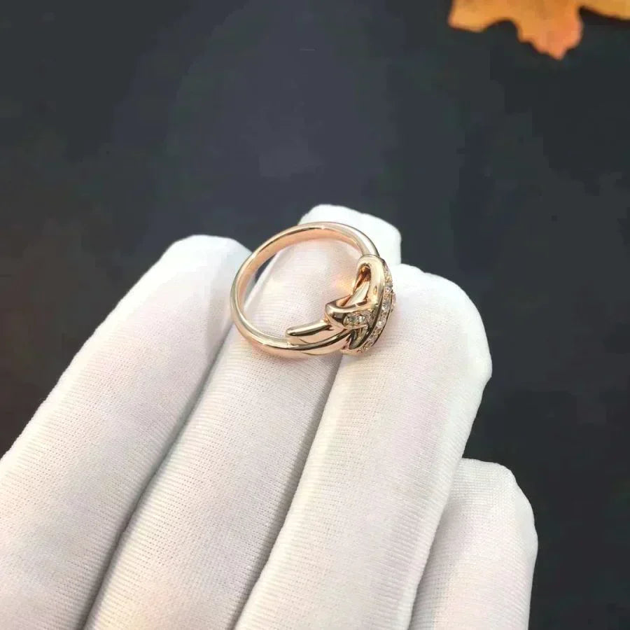 Jeux De Rose Gold Diamond Ring – LUX VERSE Luxury Designer Fashion Outlet