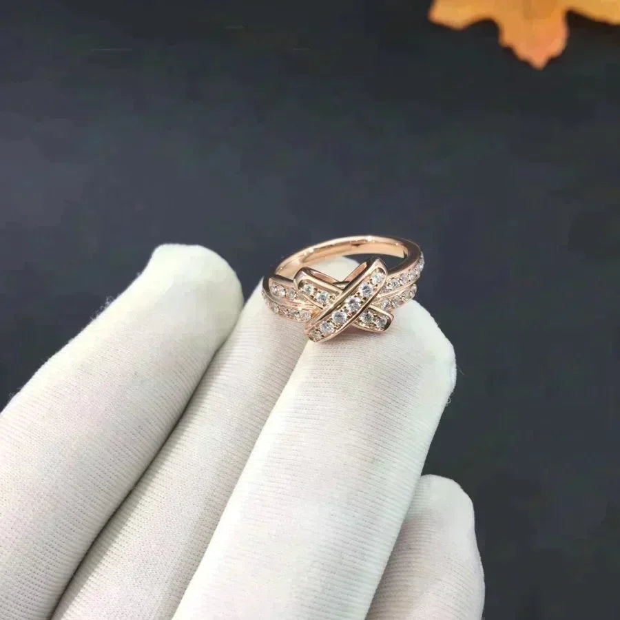 Jeux De Ring Rose Gold Diamond – LUX VERSE Luxury Designer Fashion Outlet