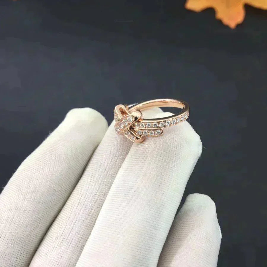Jeux De Ring Rose Gold Diamond – LUX VERSE Luxury Designer Fashion Outlet