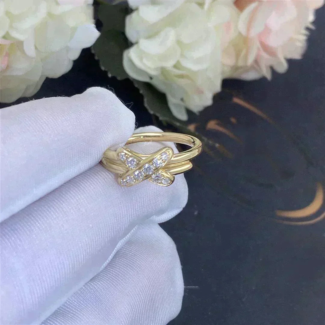 Jeux De Gold Diamond Ring – LUX VERSE Luxury Designer Fashion Outlet