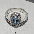 Josephine Ring Turquoise Silver Diamond – LUX VERSE Luxury Designer Fashion Outlet