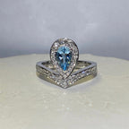 Josephine Ring Turquoise Silver Diamond – LUX VERSE Luxury Designer Fashion Outlet