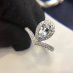 Josephine Ring Turquoise Silver Diamond – LUX VERSE Luxury Designer Fashion Outlet