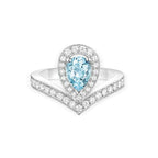 Josephine Ring Turquoise Silver Diamond – LUX VERSE Luxury Designer Fashion Outlet