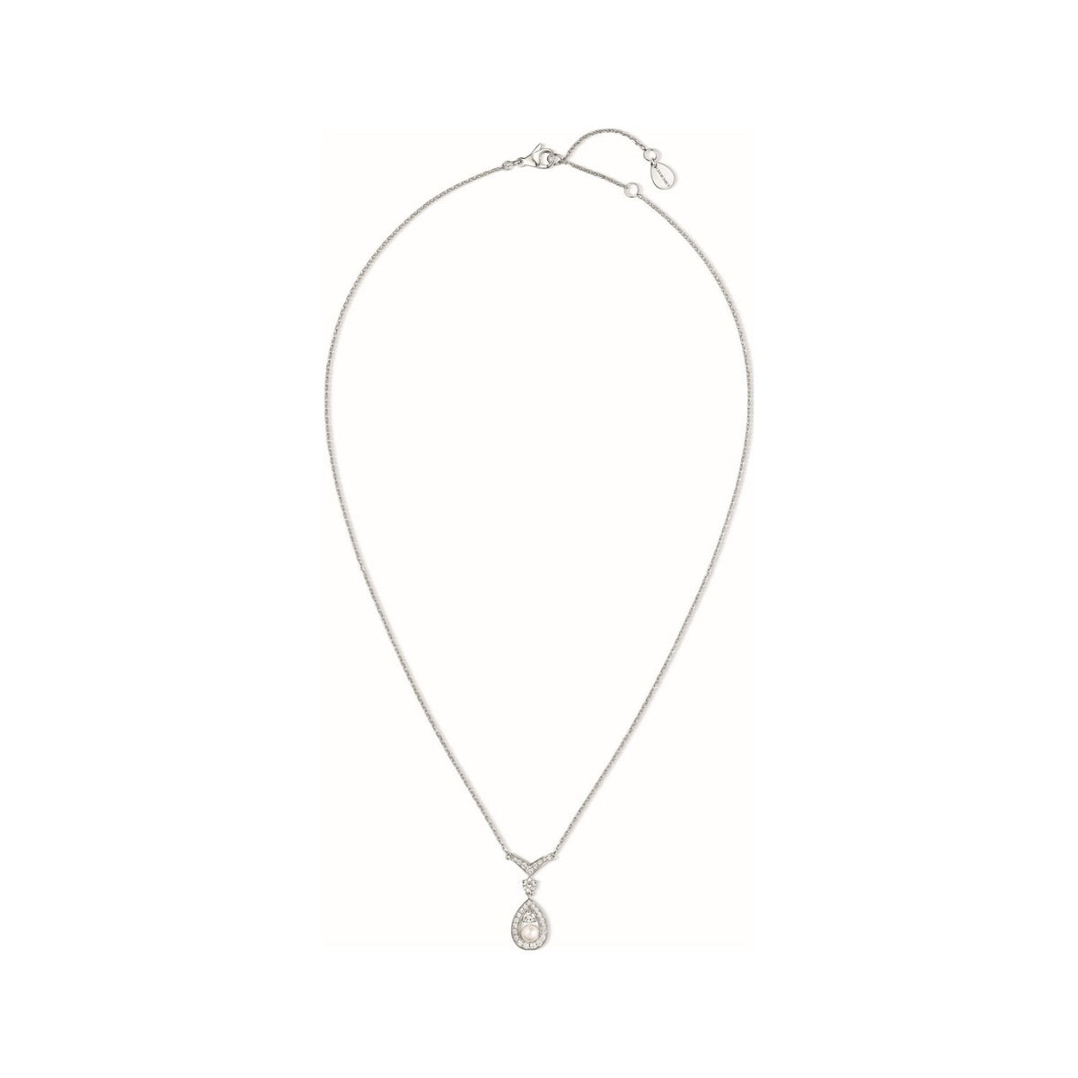 Josephine White Mop Silver Diamond Necklace – LUX VERSE Luxury Designer Fashion Outlet