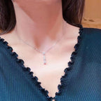 Josephine Silver Diamond Necklace – LUX VERSE Luxury Designer Fashion Outlet