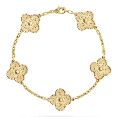 Clover Bracelet | Limited Edition - Hammered Gold - Lux Studios