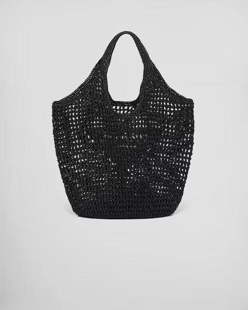 Crochet tote bag – this tote bag with a soft, deconstructed design is made of raffia-effect yarn, a – LUX VERSE Luxury Designer Fashion Outlet