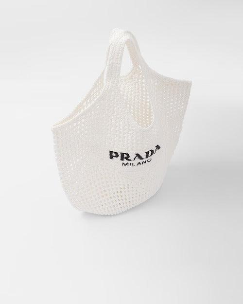Crochet tote bag – this tote bag with a soft, deconstructed design is made of raffia-effect yarn, a – LUX VERSE Luxury Designer Fashion Outlet