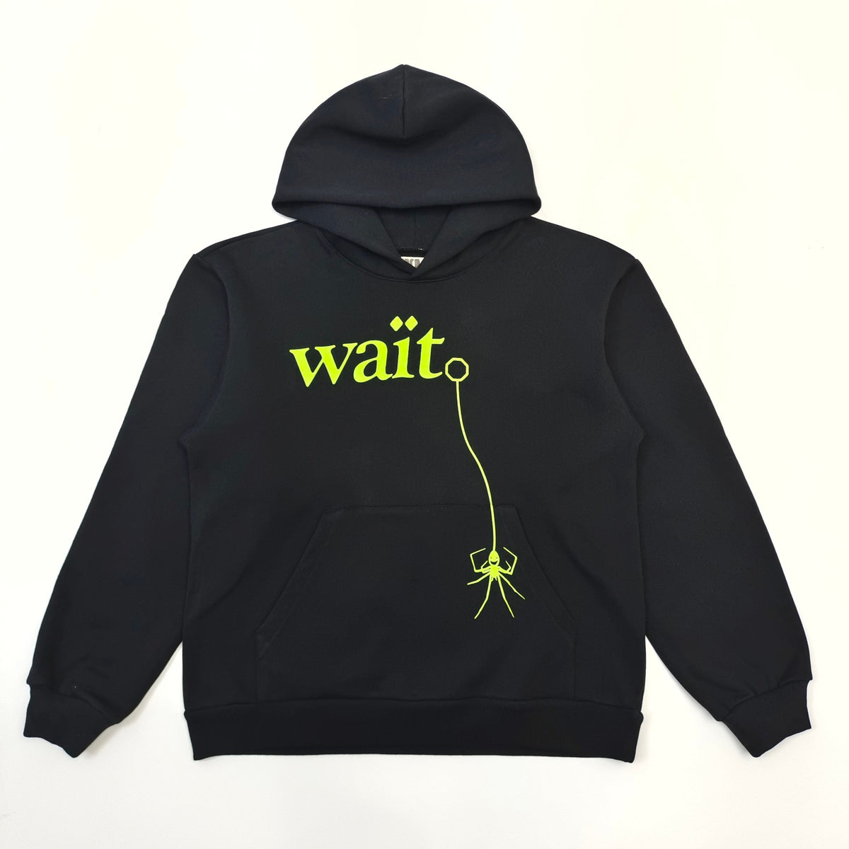 Black Cotton Slogan Pullover - Men's